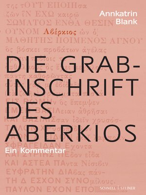 cover image of Die Grabinschrift des Aberkios